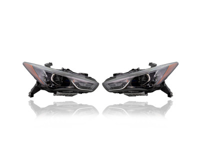 Headlight - Compatible/Replacement for '17-18 Infiniti QX60, 17-17 Hybrid - HID With LED Daytime Running Lamp - Pair, Left Driver + Right Passenger Set - 260109NF0D, 260609NF0D Headlight - Compatible/Replacement for '17-18 Infiniti QX60, 17-17 Hybrid - HID With LED Daytime Running Lamp - Pair, Left Driver + Right Passenger Set - 260109NF0D, 260609NF0D