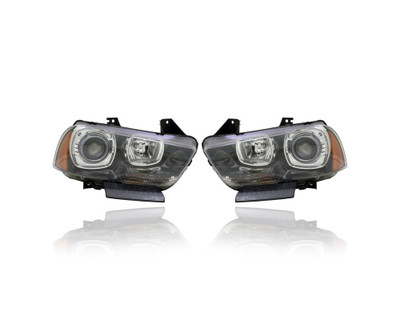 Headlight - Compatible/Replacement for '11-14 Dodge Charger Rallye/RT/Plus/Roadtrack/Max/SRT - HID/Xenon - Pair, Left Driver + Right Passenger Set - 57010412AD, 57010413AD Headlight - Compatible/Replacement for '11-14 Dodge Charger Rallye/RT/Plus/Roadtrack/Max/SRT - HID/Xenon - Pair, Left Driver + Right Passenger Set - 57010412AD, 57010413AD