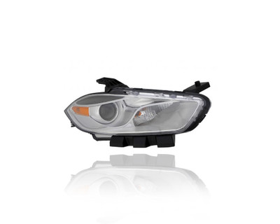 Headlight - Compatible/Replacement for '13-15 Dodge Dart - Halogen With Chrome Trim, Without Logo - Right Hand - Passenger - 68081388AL