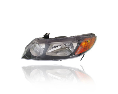 Headlight Assembly For 33151SNAA02 06-08 Honda Civic Sedan - Without Bulbs, Left Hand Driver, CAPA Certified Headlight Assembly For 33151SNAA02 06-08 Honda Civic Sedan - Without Bulbs, Left Hand Driver, CAPA Certified