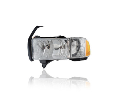 Headlight - Compatible/Replacement for '99-01 Dodge RAM Pickup 1500/2500/3500 Sport - Quad With Corner Lamp - Left Hand - Driver - 55077025AC