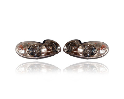 Headlight - Compatible/Replacement for '02-05 Hyundai Sonata - Pair, Left Driver + Right Passenger Set - 921023D050, 921013D050