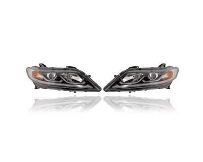 Headlight - Compatible/Replacement for '16-17 Honda Accord Coupe EX/EXL-Only - Halogen With LED Daytime Running Light - Pair, Left Driver + Right Passenger Set - 33100T3LA31, 33150T3LA31 - CAPA Headlight - Compatible/Replacement for '16-17 Honda Accord Coupe EX/EXL-Only - Halogen With LED Daytime Running Light - Pair, Left Driver + Right Passenger Set - 33100T3LA31, 33150T3LA31 - CAPA