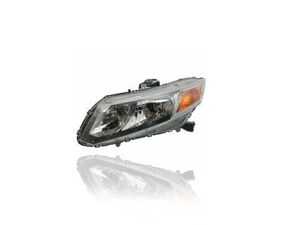 Headlight Assembly For 12-12 Honda Civic-Coupe/Sedan - Left Hand Driver, CAPA-Certified - 33150TR0A01 Headlight Assembly For 12-12 Honda Civic-Coupe/Sedan - Left Hand Driver, CAPA-Certified - 33150TR0A01