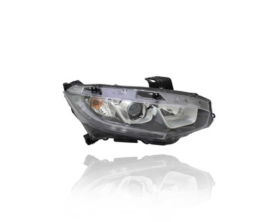 Headlight Assembly For 16-19 Honda Civic Coupe, 16-20 Sedan, 17-18 Civic Hatchback - Halogen, Right Hand Passenger, NSF Certified Headlight Assembly For 16-19 Honda Civic Coupe, 16-20 Sedan, 17-18 Civic Hatchback - Halogen, Right Hand Passenger, NSF Certified
