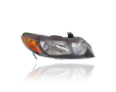 Headlight Assembly For 33101SNAA02 06-08 Honda Civic Sedan - Right Hand Passenger, Without Bulbs, CAPA Headlight Assembly For 33101SNAA02 06-08 Honda Civic Sedan - Right Hand Passenger, Without Bulbs, CAPA