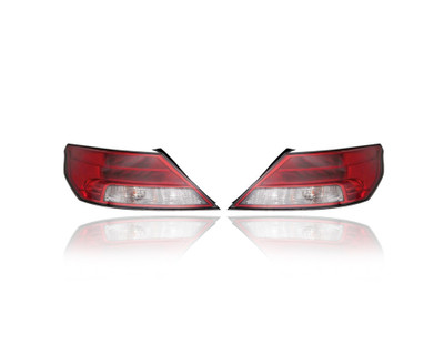Tail Light - Compatible/Replacement for '12-14 Acura TL - Pair, Left Driver + Right Passenger Set - 33500TK4A11, 33550TK4A11