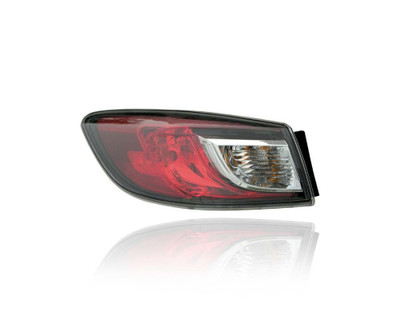 Tail Light - Compatible/Replacement for '10-13 Mazda Mazda3 Sedan i/s Sport/Touring - Halogen, Outer On Body - Left Hand - Driver - BBM451160G - CAPA Tail Light - Compatible/Replacement for '10-13 Mazda Mazda3 Sedan i/s Sport/Touring - Halogen, Outer On Body - Left Hand - Driver - BBM451160G - CAPA