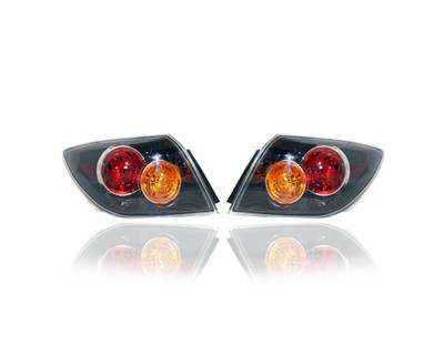 Tail Light - Compatible/Replacement for '07-09 Mazda Mazda3 Hatchback i/s Sport/Touring - Halogen, Outer On Body Quarter Panel - Pair, Left Driver + Right Passenger Set - BR5S51150C, BR5S51160C