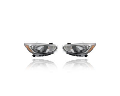 Headlight Assembly For HY2503192; HY2502192 15-17 Hyundai Accent-Sedan, 15-17 Hatchback - Pair Left and Right Set, Standard Type, NSF Headlight Assembly For HY2503192; HY2502192 15-17 Hyundai Accent-Sedan, 15-17 Hatchback - Pair Left and Right Set, Standard Type, NSF