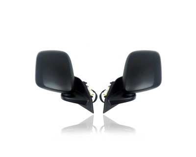 Door Mirror - Compatible/Replacement for '13-21 Nissan NV200 SV, 15-18 Chevrolet City Express LT Without Appearance Package - Powered, Heated, Textured Black - Pair Set - 963013LM0D, 963023LM0D