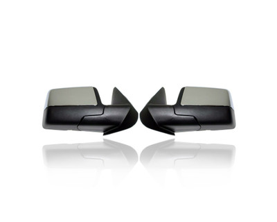 Door Mirror - Compatible/Replacement for '06-11 Ford Ranger Pickup - Powered, Non-Heated, Chrome Smooth - Pair, Left Driver + Right Passenger Set - 8L5Z17682DA, 8L5Z17683DA Door Mirror - Compatible/Replacement for '06-11 Ford Ranger Pickup - Powered, Non-Heated, Chrome Smooth - Pair, Left Driver + Right Passenger Set - 8L5Z17682DA, 8L5Z17683DA