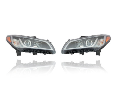 Headlight Assembly For 16-17 Hyundai Sonata-SE/Eco/Sport/Limited (Exclude HID/Xenon) - Pair, Left Driver + Right Passenger SEt - 92102C2050, 92101C2050