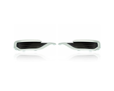 Fog Light Cover - Compatible/Replacement for '17-20 GMC Acadia/Denali - With Chrome Molding, Without Fog Lamp, Textured Black - Pair, Left Driver + Right Passenger Set - 84557824, 84557825 Fog Light Cover - Compatible/Replacement for '17-20 GMC Acadia/Denali - With Chrome Molding, Without Fog Lamp, Textured Black - Pair, Left Driver + Right Passenger Set - 84557824, 84557825