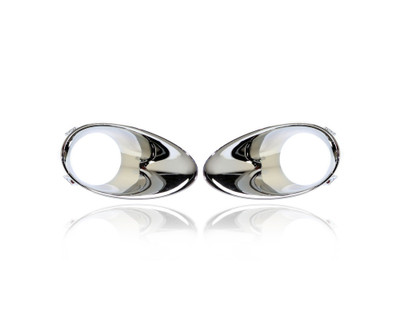 Fog Light Cover - Compatible/Replacement for '08-13 Infiniti EX35/37, 14-15 QX50 - Chrome - Pair, Left Driver + Right Passenger Set - 622561BA0A, 622571BA0A Fog Light Cover - Compatible/Replacement for '08-13 Infiniti EX35/37, 14-15 QX50 - Chrome - Pair, Left Driver + Right Passenger Set - 622561BA0A, 622571BA0A