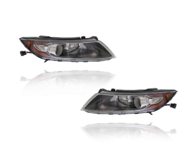Headlight Assembly For 11-13 Kia Optima-Hybrid - Halogen - Pair, Left Driver + Right Passenger Set - NSF - 921024U020, 921014U020 Headlight Assembly For 11-13 Kia Optima-Hybrid - Halogen - Pair, Left Driver + Right Passenger Set - NSF - 921024U020, 921014U020