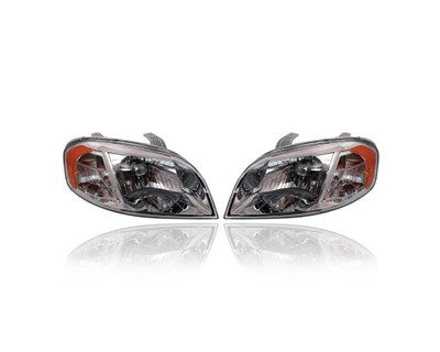 Headlight - Compatible/Replacement for '07-11 Chevrolet Aveo Sedan - Pair, Left Driver + Right Passenger Set - 96650526, 96650525 Headlight - Compatible/Replacement for '07-11 Chevrolet Aveo Sedan - Pair, Left Driver + Right Passenger Set - 96650526, 96650525