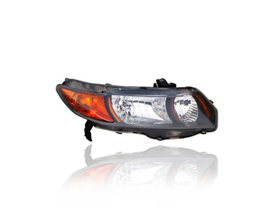 Headlight - Compatible/Replacement for '06-08 Honda Civic Coupe SI/2.0L - Halogen, Amber Trim Bezel - Right Hand - Passenger - CAPA - 33101SVBA02