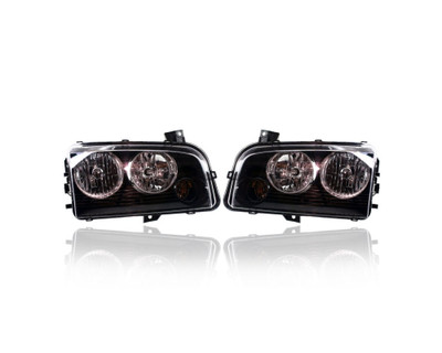 Headlight Assembly - Compatible/Replacement for '06-07 Dodge Charger - Halogen - Pair, Left Driver + Right Passenger Set - CAPA - 4806164AF, 4806165AF Headlight Assembly - Compatible/Replacement for '06-07 Dodge Charger - Halogen - Pair, Left Driver + Right Passenger Set - CAPA - 4806164AF, 4806165AF