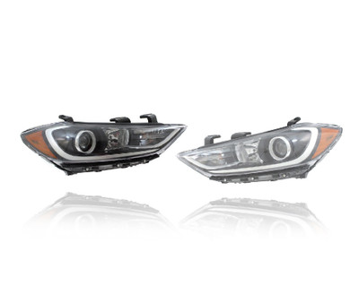Headlight Assembly For 17-18 Hyundai Elantra-Sedan-Value/Eco - Halogen With LED Daytime Running Light (Exclude LED/SE/SEL/Limited/Sport) - Pair, Left Driver + Right Passenger Set - 92102F3010, 92101F3010 Headlight Assembly For 17-18 Hyundai Elantra-Sedan-Value/Eco - Halogen With LED Daytime Running Light (Exclude LED/SE/SEL/Limited/Sport) - Pair, Left Driver + Right Passenger Set - 92102F3010, 92101F3010
