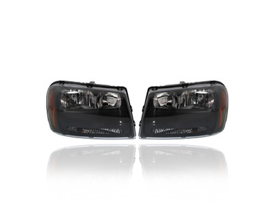 Headlight Assembly - Compatible/Replacement for '06-09 Chevrolet Trailblazer LT ('08 LS-Model) - Halogen - Pair, Left Driver + Right Passenger Set - 25970908, 25970909 Headlight Assembly - Compatible/Replacement for '06-09 Chevrolet Trailblazer LT ('08 LS-Model) - Halogen - Pair, Left Driver + Right Passenger Set - 25970908, 25970909