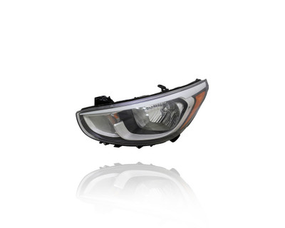 Headlight Assembly For 15-17 Hyundai Accent-Sedan, 15-16 Hatchback - Standard Type - CAPA - Left Hand - Driver - 921011R710 Headlight Assembly For 15-17 Hyundai Accent-Sedan, 15-16 Hatchback - Standard Type - CAPA - Left Hand - Driver - 921011R710