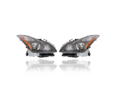 Headlight Assembly - Compatible/Replacement for '11-13 Infiniti G37, 14-15 Q60 Coupe/Convertible - For HID Without Bulb/Ballast - Pair, Left Driver + Right Passenger Set - 260101NL0B, 260601NL0B Headlight Assembly - Compatible/Replacement for '11-13 Infiniti G37, 14-15 Q60 Coupe/Convertible - For HID Without Bulb/Ballast - Pair, Left Driver + Right Passenger Set - 260101NL0B, 260601NL0B