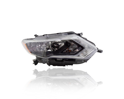 Headlight Assembly - Compatible/Replacement for '17-20 Nissan Rogue, 17-19 Hybrid S/SV/SL (Japan/Korean-Built) - Halogen With LED Daytime Running Lamp - Right Hand - Passenger - CAPA - 260106FL1A