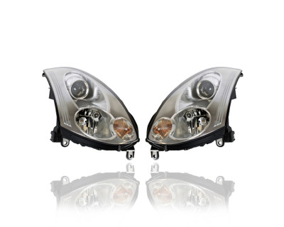 Headlight Assembly - Compatible/Replacement for '06-07 Infiniti G35 Coupe - HID - Pair, Left Driver + Right Passenger Set - 26010CM40C, 26060CM40C Headlight Assembly - Compatible/Replacement for '06-07 Infiniti G35 Coupe - HID - Pair, Left Driver + Right Passenger Set - 26010CM40C, 26060CM40C