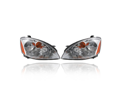 Headlight Assembly - Compatible/Replacement for '02-04 Nissan Altima Base/S/SE/SL - Halogen - Pair, Left Driver + Right Passenger Set - CAPA - 260103Z626, 260603Z626 Headlight Assembly - Compatible/Replacement for '02-04 Nissan Altima Base/S/SE/SL - Halogen - Pair, Left Driver + Right Passenger Set - CAPA - 260103Z626, 260603Z626