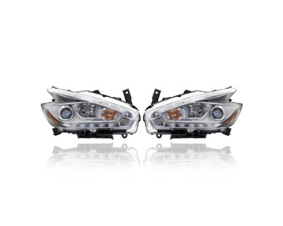 Headlight Assembly - Compatible/Replacement for '15-16 Nissan Murano S/SV/SL-Only - Halogen - Pair, Left Driver + Right Passenger Set - 260105AA9A, 260105AA9A Headlight Assembly - Compatible/Replacement for '15-16 Nissan Murano S/SV/SL-Only - Halogen - Pair, Left Driver + Right Passenger Set - 260105AA9A, 260105AA9A