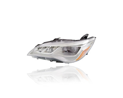 Headlight Assembly - Compatible/Replacement for '15-17 Toyota Camry XLE V6 - LED, Chrome Interior Bezel - Left Hand - Driver - 8115006870