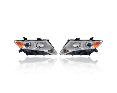 Headlight Assembly - Compatible/Replacement for '09-12 Toyota Venza Base/Limited - Xenon/HID - Pair, Left Driver + Right Passenger Set - 811100T010, 811500T010