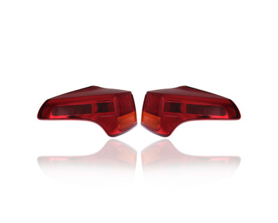 Tail Light - Compatible/Replacement for '13-15 Toyota RAV4 (Japan Built) - Outer On Body Quarter Panel - Pair, Left Driver + Right Passenger Set - 8155142161, 8156142161