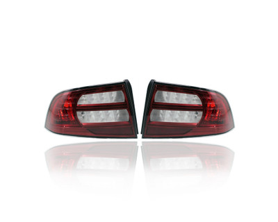 Tail Light - Compatible/Replacement for '07-08 Acura TL Base/Navi-Model - LED - Pair, Left Driver + Right Passenger Set - CAPA - 33501SEPA11, 33551SEPA11