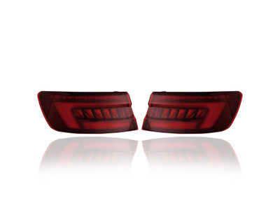 Tail Light Assembly - Compatible/Replacement for '18-19 Audi A4/S4 - Outer On Body, LED Black - Pair, Left Driver + Right Passenger Set - CAPA - 8W5945092F, 8W5945091F