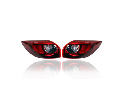 Tail Light Assembly - Compatible/Replacement for '16-16 Mazda CX5 Touring/Grand - LED, Outer On Body Quarter Panel - Pair, Left Driver + Right Passenger Set - KA0G51150B, KA0G51160B