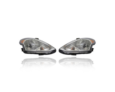 Headlight Assembly For NI2503230; NI2502230 15-19 Nissan Versa Sedan - Pair Left and Right Set, CAPA Headlight Assembly For NI2503230; NI2502230 15-19 Nissan Versa Sedan - Pair Left and Right Set, CAPA