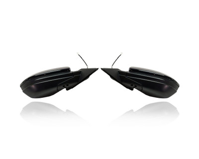 Door Mirror - Compatible/Replacement for '19-21 Honda Insight LX - Powered, Heated Without Side View Camera, Matte-Black Cover - Pair, Left Driver + Right Passenger Set - 76208TXMA01ZA, 76258TXMA01ZA