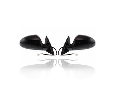 Door Mirror - Compatible/Replacement for '03-05 Infiniti FX35/45 - Rear View Monitor, Foldaway Without Memory, Smooth Black - Pair, Left Driver + Right Passenger Set - 96301CG05B, 96302CG005