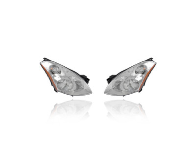 Headlight Assembly For 26010ZX00A, 26060ZX00A 10-12 Nissan Altima Sedan/Hybrid - Halogen, Pair Left Driver + Right Passenger Set, CAPA Certified Headlight Assembly For 26010ZX00A, 26060ZX00A 10-12 Nissan Altima Sedan/Hybrid - Halogen, Pair Left Driver + Right Passenger Set, CAPA Certified
