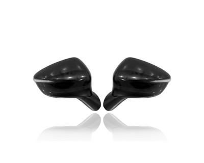 Door Mirror - Compatible/Replacement for '16-21 Mazda CX-3 Sport/GX-Only - Powered, Non-Heated With Signal, Without Blind Spot, Unpainted - Pair, Set - DB2P69121B, DB2P69181B