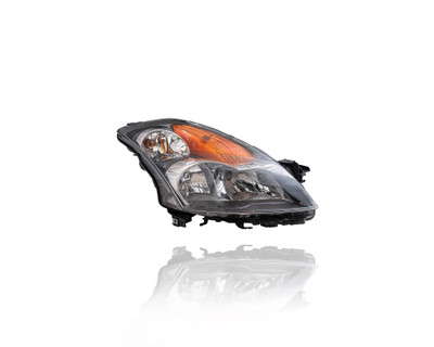 Headlight Assembly For 26010JA00B 07-09 Nissan Altima Sedan Hybrid - Halogen With Grey Bezel, Right Hand - Passenger, CAPA Headlight Assembly For 26010JA00B 07-09 Nissan Altima Sedan Hybrid - Halogen With Grey Bezel, Right Hand - Passenger, CAPA