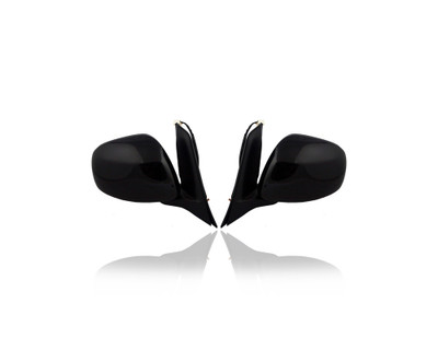 Door Mirror - Compatible/Replacement for '07-09 Suzuki SX4 - Powered, Heated Black - Pair, Left Driver + Right Passenger Set - 8471080JB0, 8470280JB0ZJ3