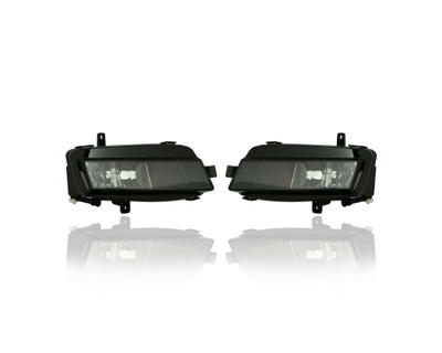 Fog Light - Compatible/Replacement for '15-17 VW Volkswagen Golf/Golf Sport Wagon - Halogen - Pair, Left Driver + Right Passenger Set - 5G0941662K, 5G0941661K - CAPA