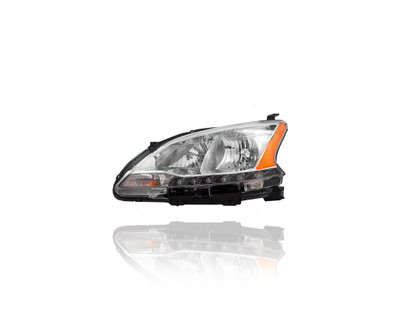 Headlight Assembly For NI2502216 13-15 Nissan Sentra - Left Hand Drive, Halogen With LED Accent, NSF Certified