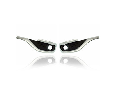 Fog Light Cover - Compatible/Replacement for '17-19 GMC Acadia/Denali - Textured Black With Chrome Molding - Pair, Left Driver + Right Passenger Set - 84547768, 84547769 Fog Light Cover - Compatible/Replacement for '17-19 GMC Acadia/Denali - Textured Black With Chrome Molding - Pair, Left Driver + Right Passenger Set - 84547768, 84547769