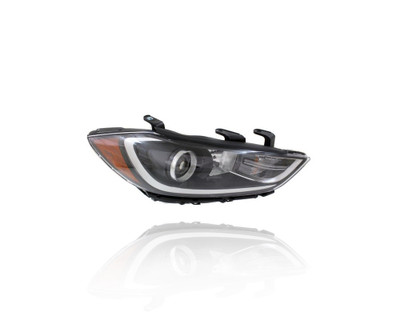 Headlight - Compatible/Replacement for '17-18 Hyundai Elantra Sedan SE/SEL (Korean Built) - Halogen Without LED Daytime Running Light - Right Hand - Passenger - 92102F2040