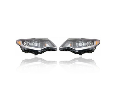 Headlight - Compatible/Replacement for '16-18 Kia Optima LX 1.6T/2.4/S (Exclude 17-18 SX/SXL Dual LED) - Halogen Without LED Daytime Running Light - Pair, Set - 92102D5000, 92101D5000
