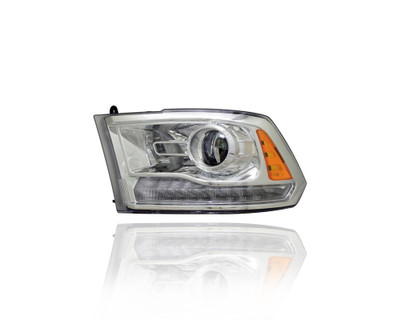 Headlight - Compatible/Replacement for '16-22 RAM Pickup 1500/Classic, 16-18 2500/3500 - Halogen, Projector Chrome Interior - Left Hand - Driver - 68324941AD